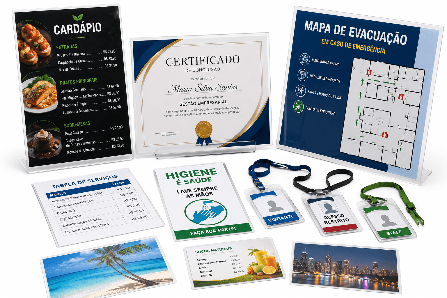 Impressão com Plastificação
