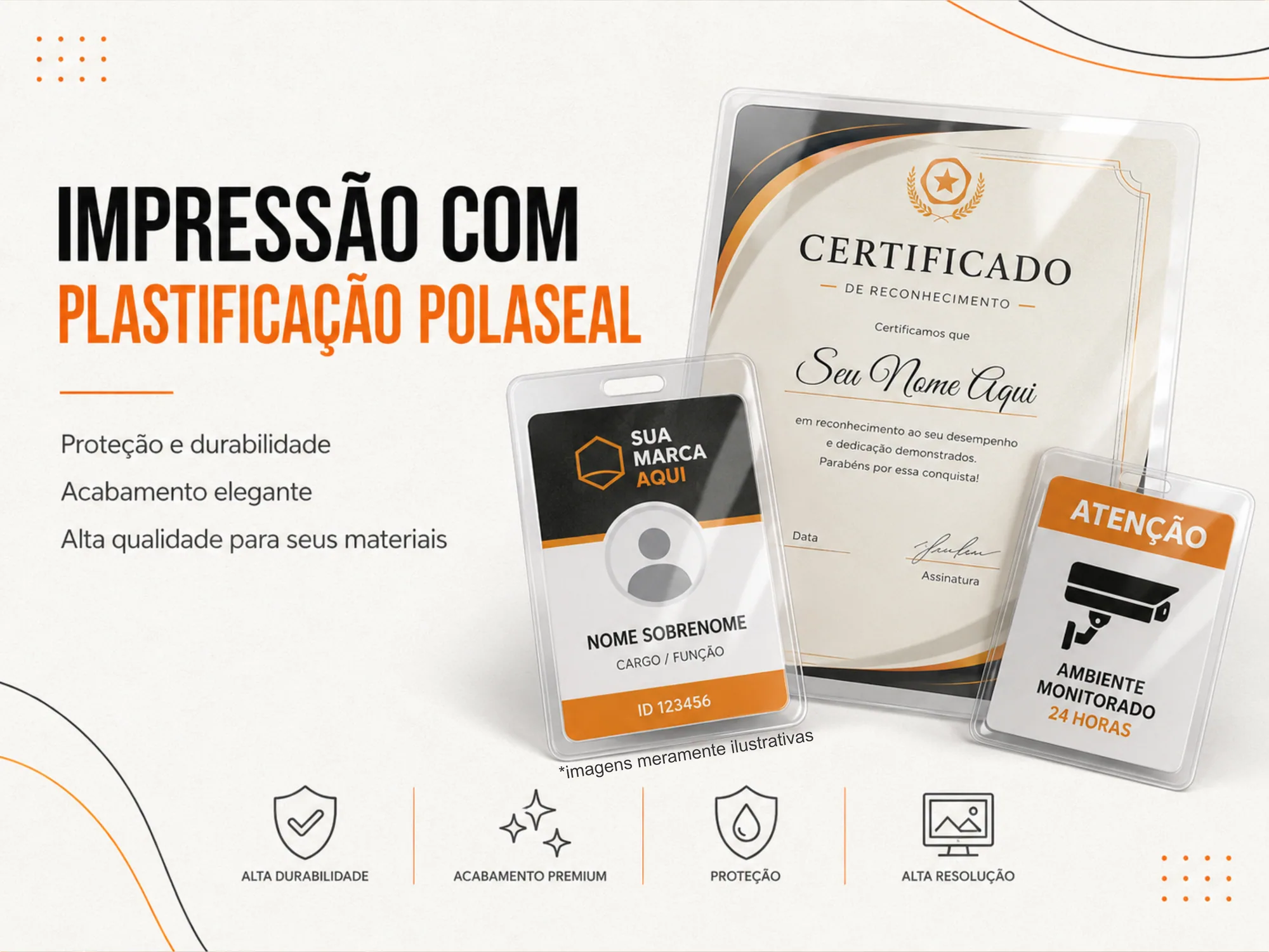 Impressão com Plastificação