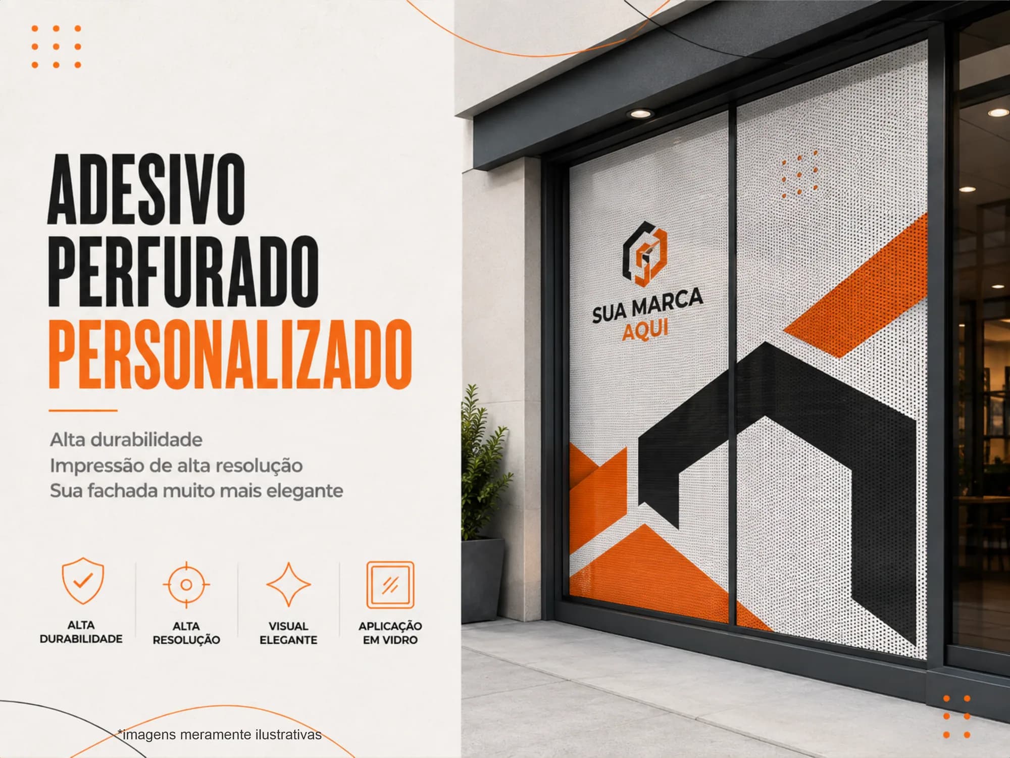 Adesivo Perfurado